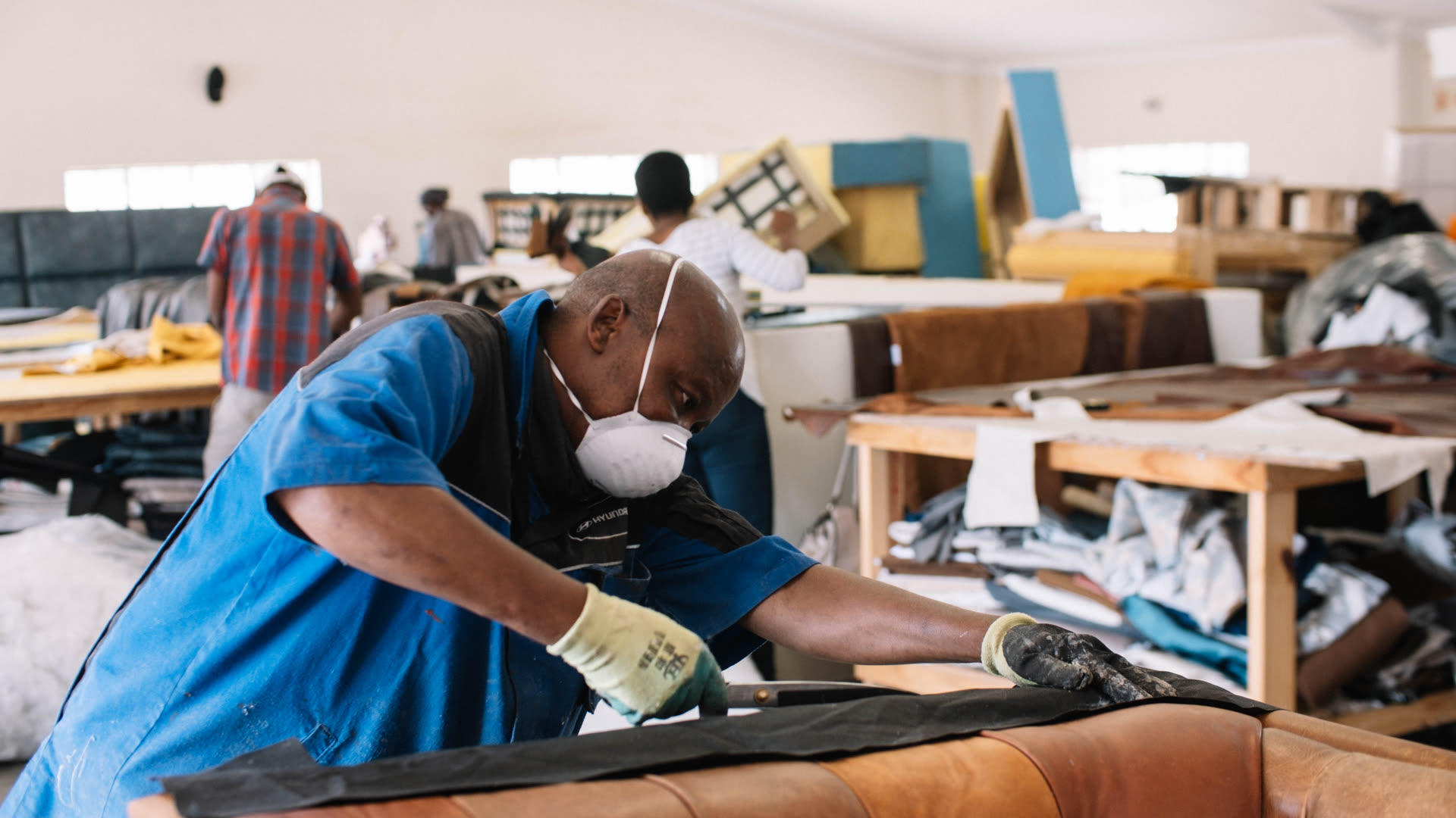 D3 upholstery preparation in progress
