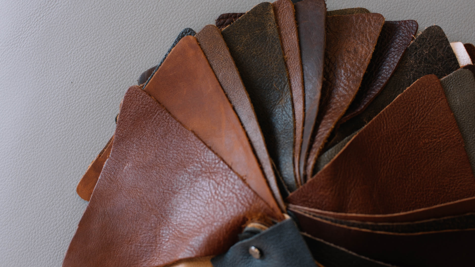 Leather samples for D3 furniture