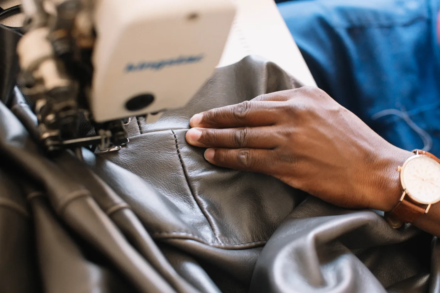 D3 upholstery stitching process