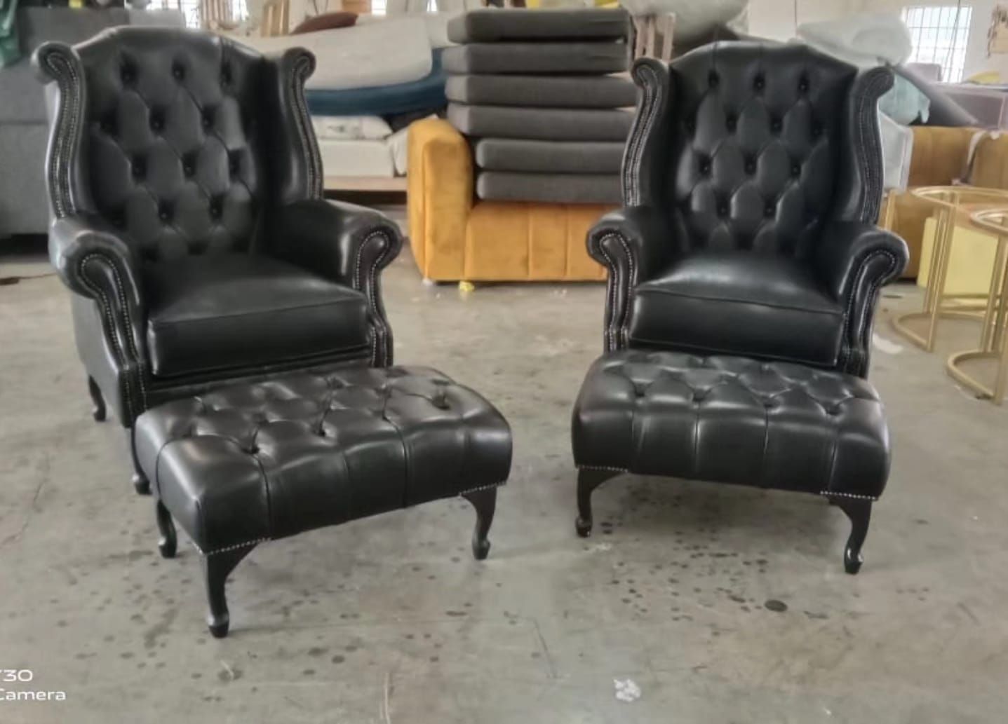 Donegal Wingback with footstool set